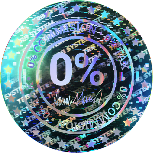 Zero Commision Sticker